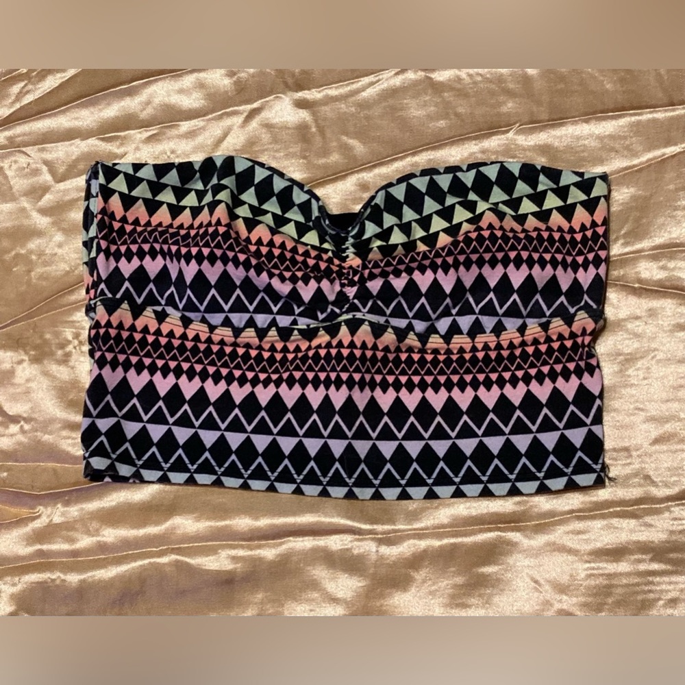 PINK Victoria’s Secret Multicolored Bandeau Size Small - NWOT